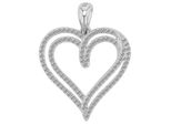 KettenanhäNger Adelia´S "Moderner Herz AnhäNger Aus 925 Sterling Silber", Silber, SchmuckanhäNger, Damen, Silber 925 (Sterlingsilber), KettenanhäNger