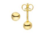 Paar Ohrstecker Jobo "Ohrringe Kugel Kugelohrringe 5 Mm", Goldfarben, Ohrringe, Damen, 5Mm, Silber 925 (Sterlingsilber), 925 Silber Vergoldet