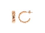 Paar Creolen Jobo "Ohrringe Halbcreolen 21 Mm", RoséGoldfarben, Ohrringe, Damen, Edelstahl, Edelstahl RoséGoldfarben Beschichtet 20 Mm