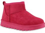 Van Hill Donna Stivali Invernali Foderati Caldi Stivaletti Scarpe Con Suola Battistrada 841491, Colore: Fucsia, Taglia: 37