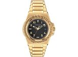 Versace VE3I00723 Orologio Da Uomo Greca Reaction Diamond In Acciaio Inossidabile Oro Nero Nuovo