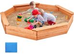 Sabbiera Ottagonale In Legno Per Bambini Dai 3 Ai 12 Anni - Sabbiera 192X192X23 Cm - Attrezzature Per Parchi Giochi