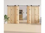 Vidaxl Set Di Ferramenta Per Porte Scorrevoli 400 Cm Acciaio Nero