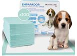 Mobiclinic Pets, Confezione 100, Sottotazza Per Cuccioli, Xl, 56X56 Cm, 6 Strati, Ultra Assorbente, Sottotazza Igienico, Cuccioli, Addestramento Animali, Gatti