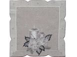 Tovaglia Olivia Candles Christmas Grigio Poliestere 30 X 30 Cm