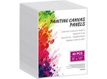 Pannelli Di Tela - 40 Pezzi 203X254Mm - Bianco, Per Pittura Ad Olio - Tele Per Artisti - Tele Per Pittura Per Artisti