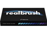 Set Di Pennarelli A Pigmento Karin Realbrush Viola-Blu 12 Pezzi Creativo