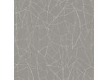 Profhome 399343-GU Carta Da Parati Grafica In Tessuto Non Tessuto Astratta Grigio Scintillante Bianco 5,33 M2