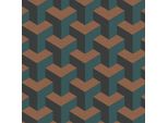 Profhome 781502-GU 3D Vliestapete Grafisch Blau GrüN Anthrazit Bronze 5,33 M2