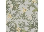 Profhome 394242-GU Carta Da Parati In Tessuto Non Tessuto Floral Grigio Opaco Bianco Giallo 5,33 M2