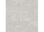 Profhome 396713-GU Carta Da Parati In Tessuto Non Tessuto Stone Tile Grigio Metallizzato Argento 5,33 M2