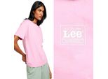 Lee Damen, Maglietta Relaxed Crew Tee, S, Rosa, Sport, Tshirt, Camicia