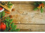 Tovaglietta In Tessuto Tessuto Panno Regalo Palline Spezie Legno