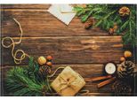 Tovaglietta In Tessuto Panno Regalo Natale Legno