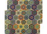 Tovagliette Tessili Cloth Piastrelle Motivo Mosaico Set Di 2 45X30 Cm