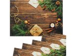 Tovagliette Tovagliette In Tessuto Regalo Di Natale Legno