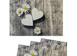 Tovagliette Tessili Cloth Margherite Cuori Set Di 4 45X30 Cm