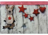 Tovaglietta In Tessuto Cloth Renne Stelle Tavola Di Legno
