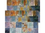 Tovagliette Tessili Cloth Piastrelle Stone Look Rust 2Pz 45X30 Cm
