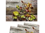 Tovagliette In Tessuto Foglia Foglie Autunno Legno Autunno 4Pcs