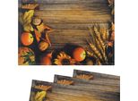 Tovagliette Tovagliette In Tessuto Cloth Grano Legno Autunno 4Pcs