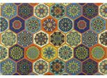 Tovaglietta Tessile Cloth Piastrelle Mosaico Motivo Floreale 45X30 Cm