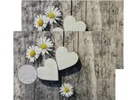 Tovagliette Tessili Cloth Margherite Cuori Set Di 2 45X30 Cm