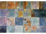 Tovaglietta Tessile Cloth Piastrelle Stone Rust Blue 45X30 Cm