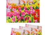 Tovagliette In Tessuto Tovagliette Cloth Rosa Tulipani Fiore Prato