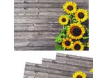 Tovagliette Tessili Cloth Girasoli Fiori Legno 4Pz 45X30 Cm
