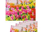 Tovagliette In Tessuto Tovagliette Cloth Rosa Tulipani Fiore Prato