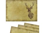 Tovagliette Tessili Cloth Sagome Di Cervo Set Di 4 45X30 Cm