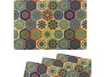 Tovagliette Tessili Cloth Piastrelle Motivo Mosaico Set Di 4 45X30 Cm