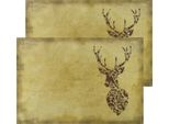 Tovagliette Tessili Cloth Sagome Di Cervo Set Di 2 45X30 Cm