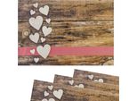 Tovagliette Tessili Cloth Cuori Nastri Legno Set Di 4 45X30 Cm