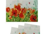 Tovagliette Tessili Cloth Papaveri Fiori Set Di 4 45X30 Cm