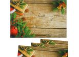 Tovagliette Tovagliette In Tessuto Tessuto Regalo Palline Spezie Legno
