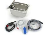 Lavello In Acciaio Inox 325X265X150 Mm Lavello Integrato Womo Da Campeggio + Accessori