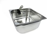 Lavello In Acciaio Inox Lavello Da Campeggio Lavello Integrato + Scarico 354X325X150 Mm
