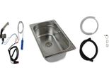 Lavello In Acciaio Inox 265X160X100 Mm Lavabo Da Campeggio + Tecnologia Womo Nuovo
