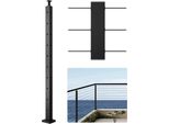 Paletto Per Ringhiera 91,4X3X5Cm - Nero - Fori A L - 1JZLGZXHS914IVCFL001V0