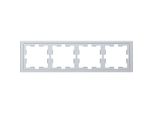 Merten MEG4040-6536 Telaio D-Life, A 4 Ingressi, Acciaio Inox