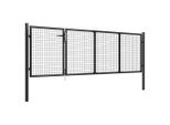 Cancello Da Giardino In Acciaio 350 X 100 Cm Antracite