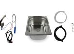Lavello In Acciaio Inox 325X265X150 Mm Lavandino Da Campeggio + E-Technology Womo