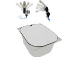Lavabo In Acciaio Inox + Copertura Da Campeggio 325X265X100 Mm + Rubinetto Per Camper