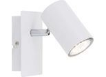 Briloner Leuchten Run Faretto Da Parete Orientabile E Regolabile, 40 W, IP20, Bianco, Metallo, Incl. 1X GU10, 12 X 8 X 12,3