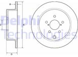 2X Disco Freno Delphi BG4776C Per Subaru Forester (Sj) Xv (_Gp_) Xv (Gt) 63 5Mm