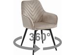 Sedia NANA360 - Velluto Beige Scuro / Gambe Nere X 1