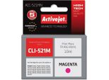 Activejet ACC-521MN Ink Cartridge (Replacement For Canon CLI-521M; Supreme; 10 Ml; Magenta)