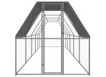 Vidaxl Gabbia Per Polli Da Esterno 2X10X2 M Acciaio Zincato